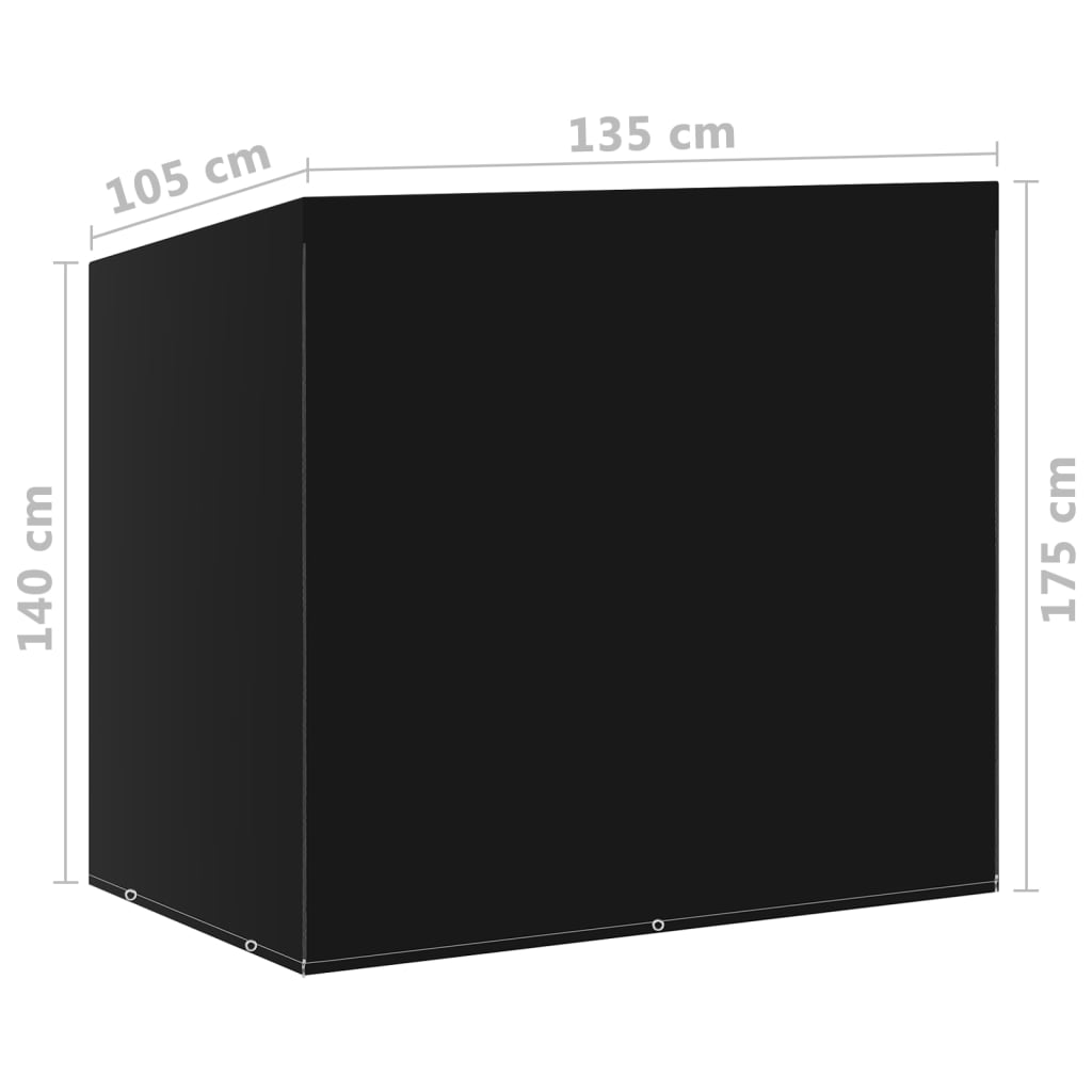 vidaXL Capas para banco de baloiço 2 pcs 6 ilhós 135x105x175 cm