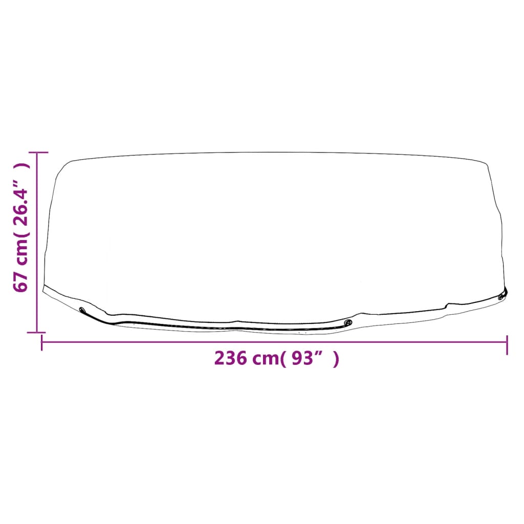 vidaXL Capas p/ espreguiçadeira ilha 2 pcs 10 ilhós Ø236x67 cm redondo