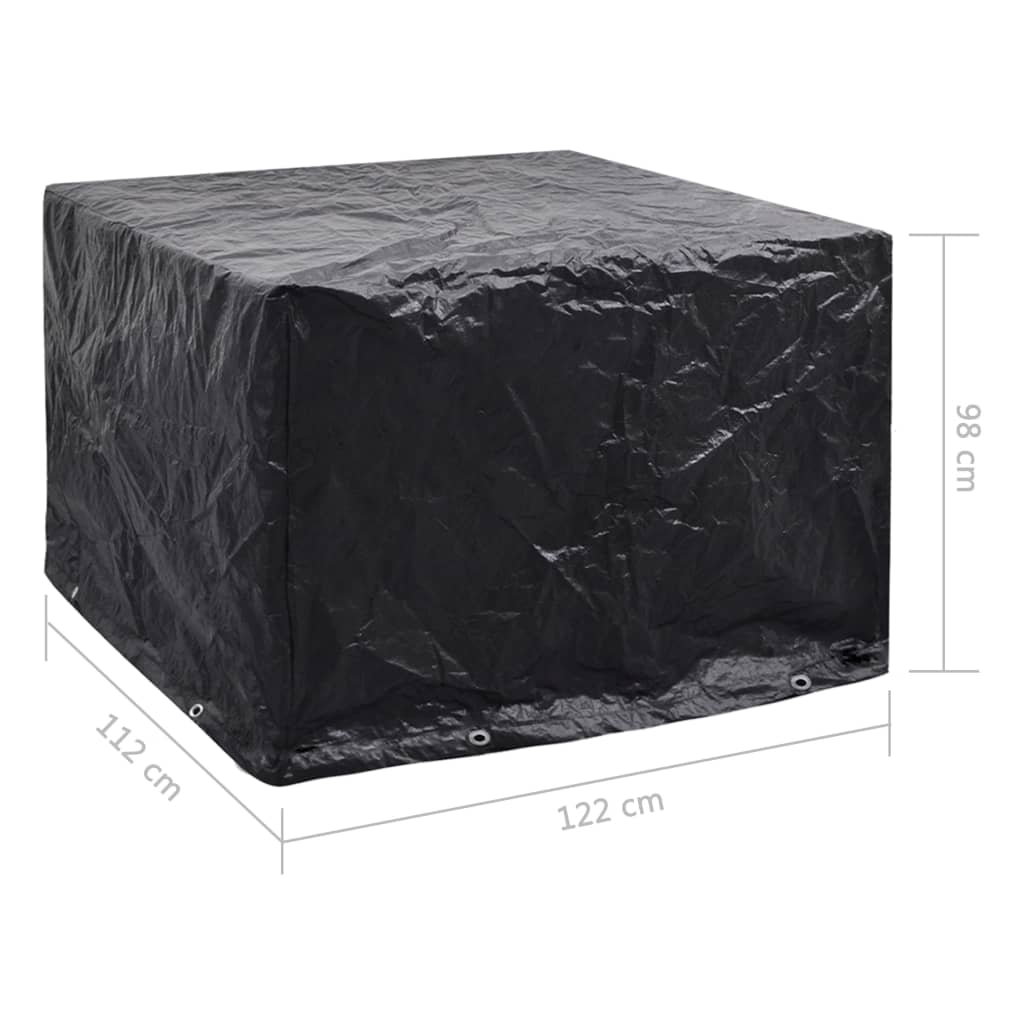 vidaXL Capa para mobiliário de jardim com 8 ilhós 122x112x98 cm