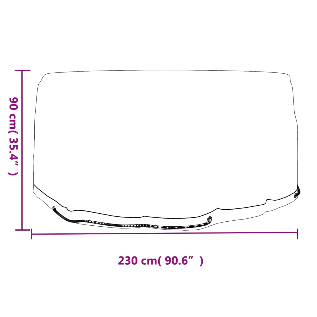 vidaXL Capas p/ mobília de jardim 2 pcs c/ 10 ilhós Ø230x90 cm redondo