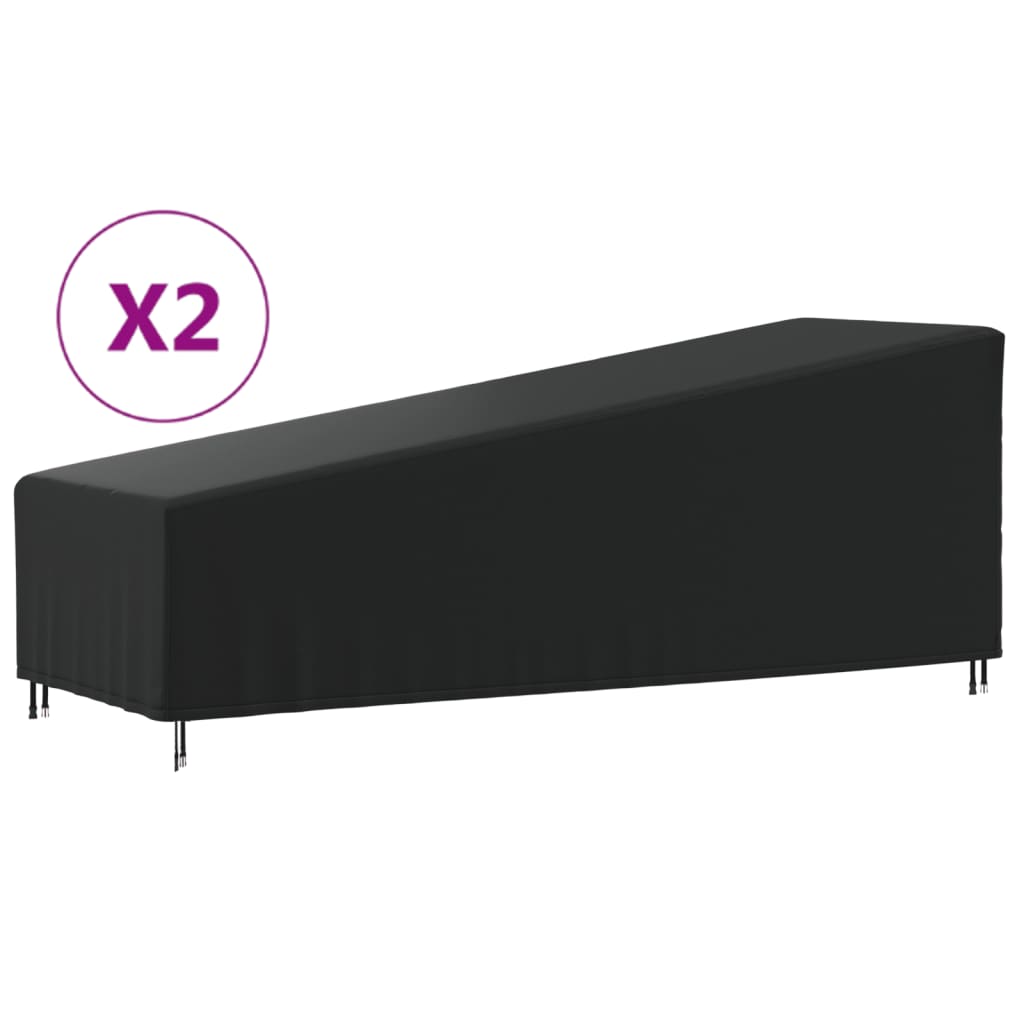 vidaXL Capas para espreguiçadeira 2 pcs 210x80x45/75 cm oxford 420D