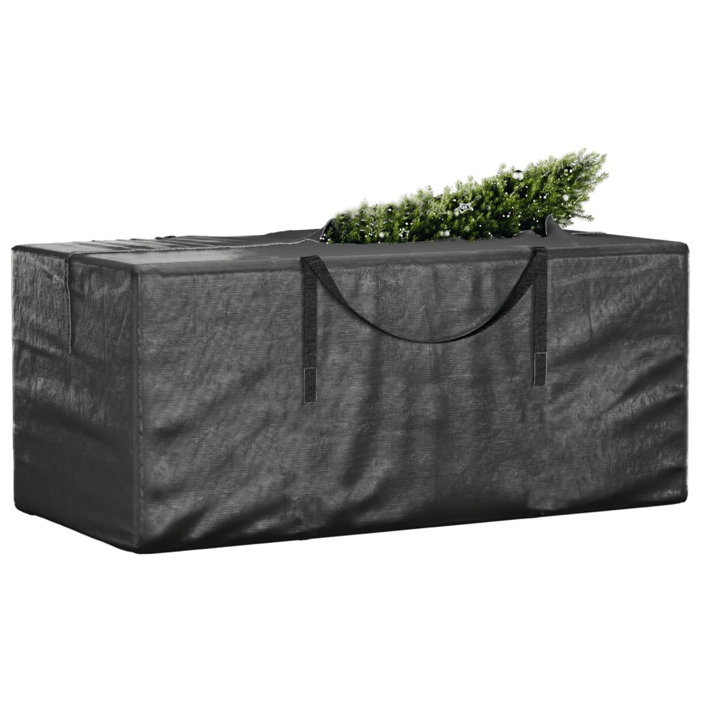 vidaXL Saco de arrumação p/ árvore Natal 150x75x75cm polietileno preto