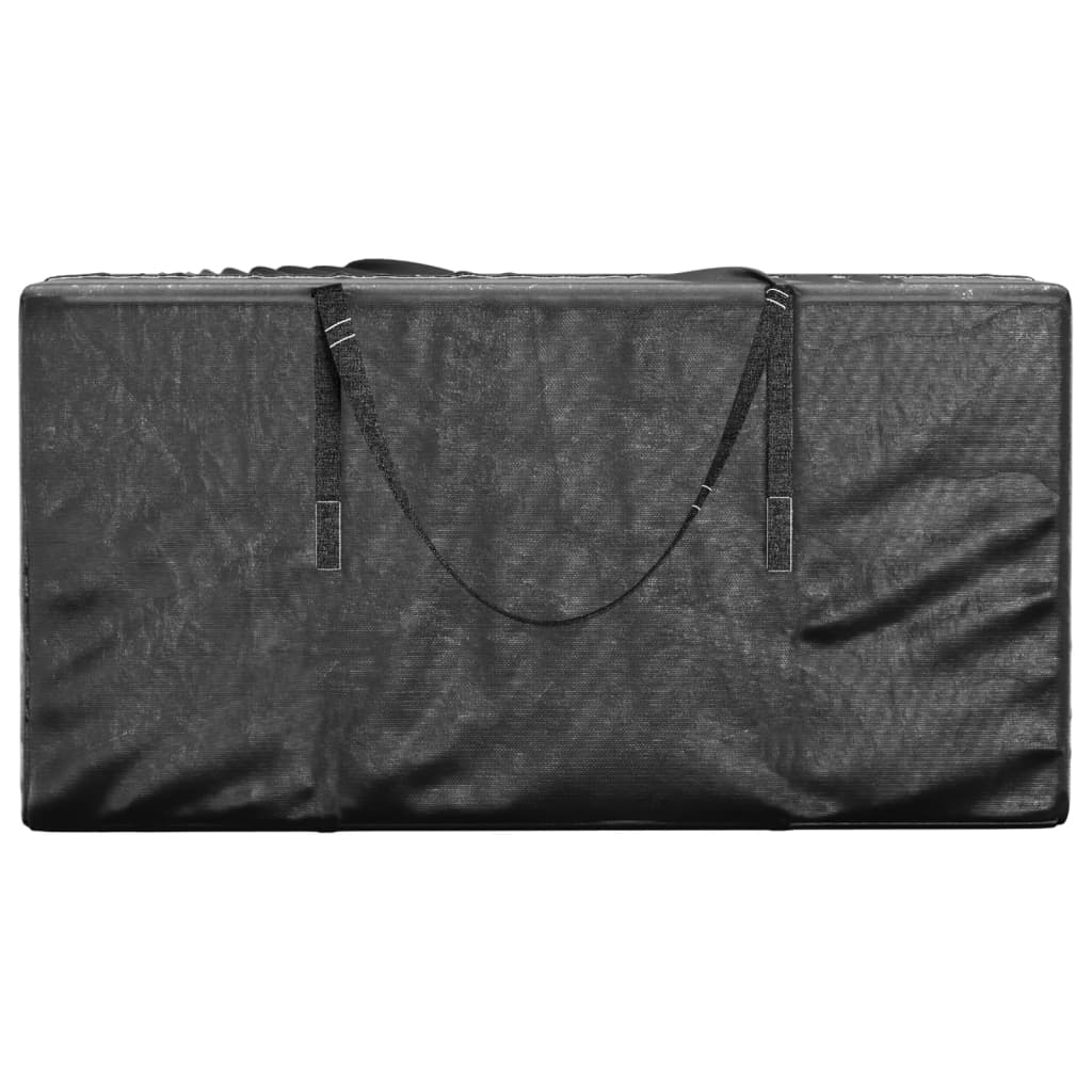 vidaXL Saco de arrumação p/ árvore Natal 150x75x75cm polietileno preto