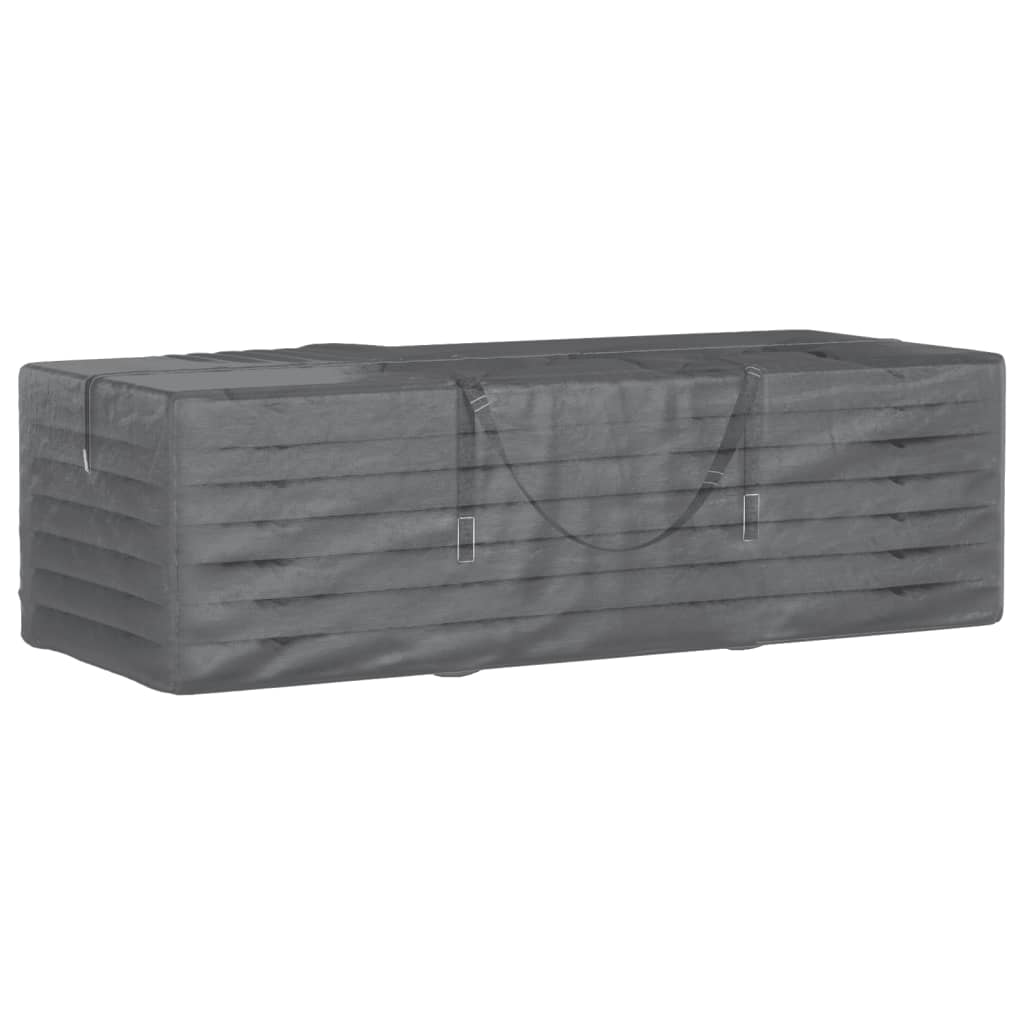 vidaXL Saco arrumação p/ almofadões jardim 135x40x55 polietileno preto