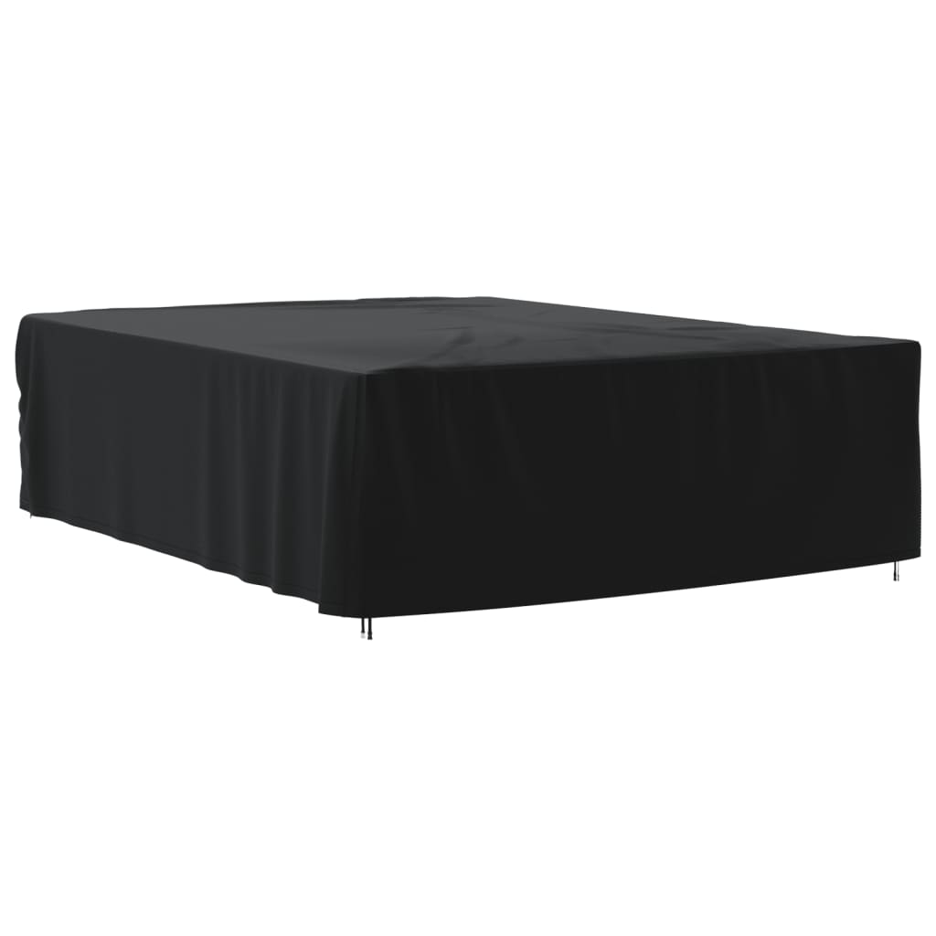 vidaXL Capa para mobiliário de jardim 350x260x90 cm 420D oxford preto