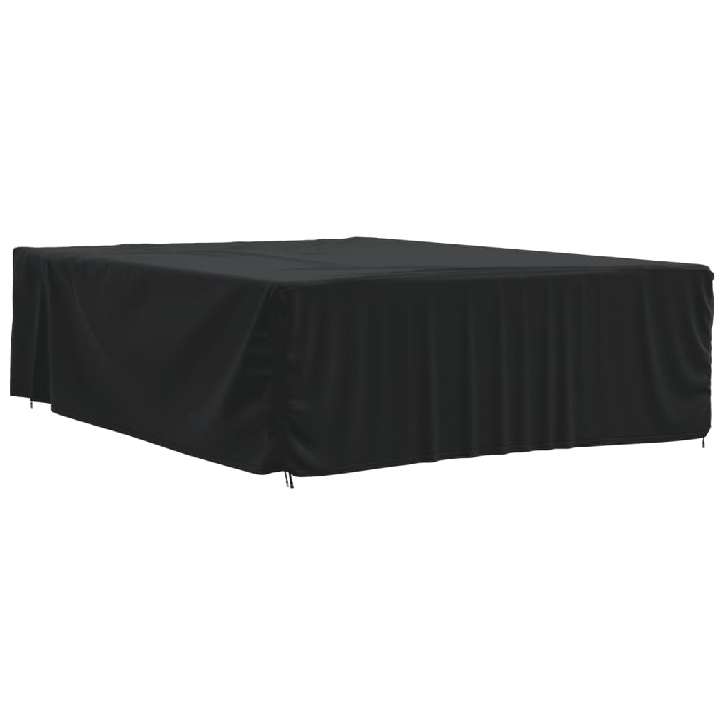 vidaXL Capa para mobiliário de jardim 350x260x90 cm 420D oxford preto