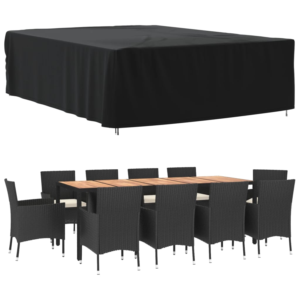 vidaXL Capas p/ mobília de jardim 2pcs 350x260x90 cm 420D oxford preto