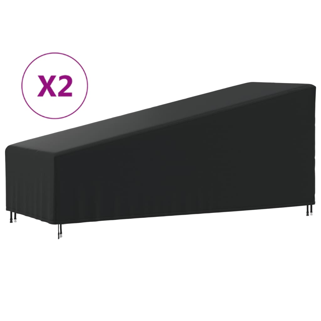 vidaXL Capas para espreguiçadeira 2 pcs 195x76x40/80 cm oxford 420D