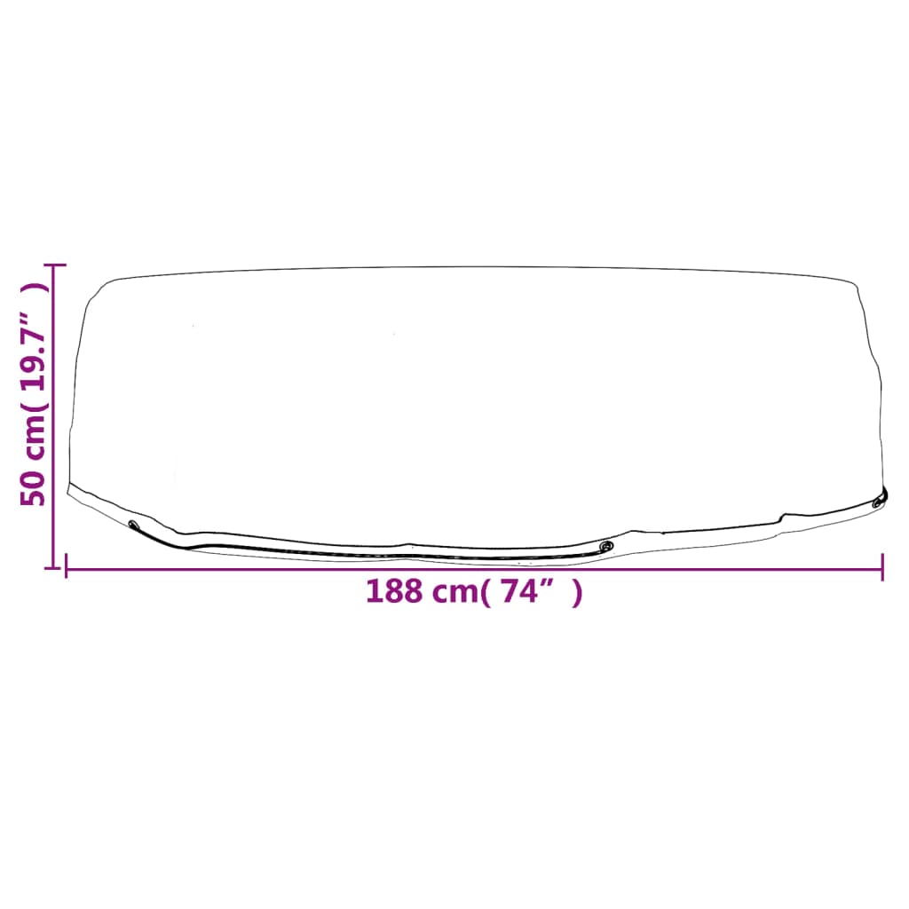 vidaXL Capas p/ espreguiçadeira ilha 2 pcs 8 ilhós Ø188x50 cm redondo