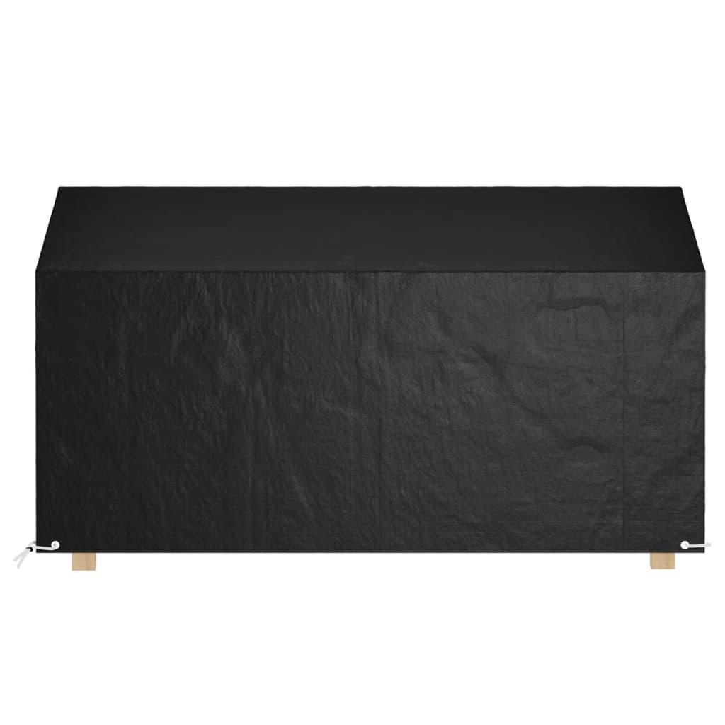 vidaXL Capas p/ banco jardim 2 pcs 12 ilhós 210x70x70/88cm polietileno