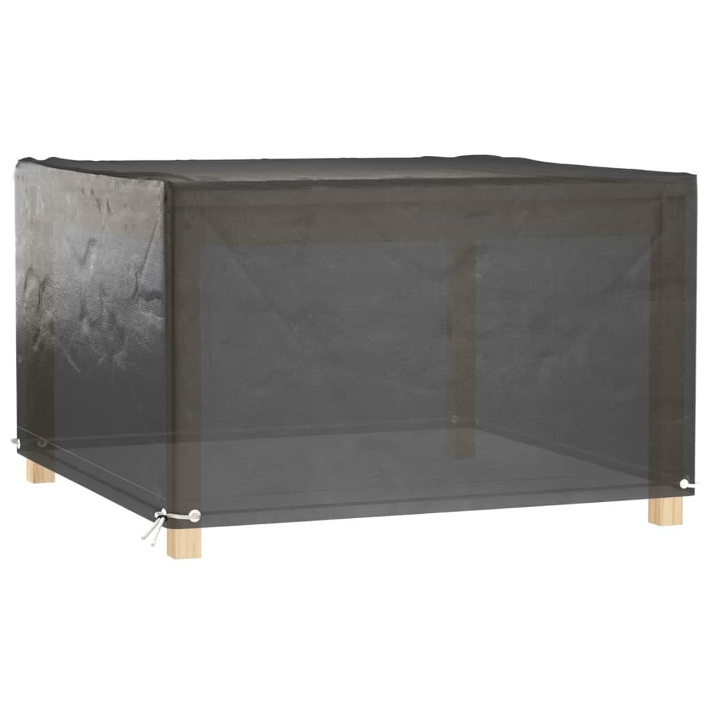 vidaXL Capas p/ mobília de jardim 2 pcs 8 ilhós 132x132x80 cm quadrado