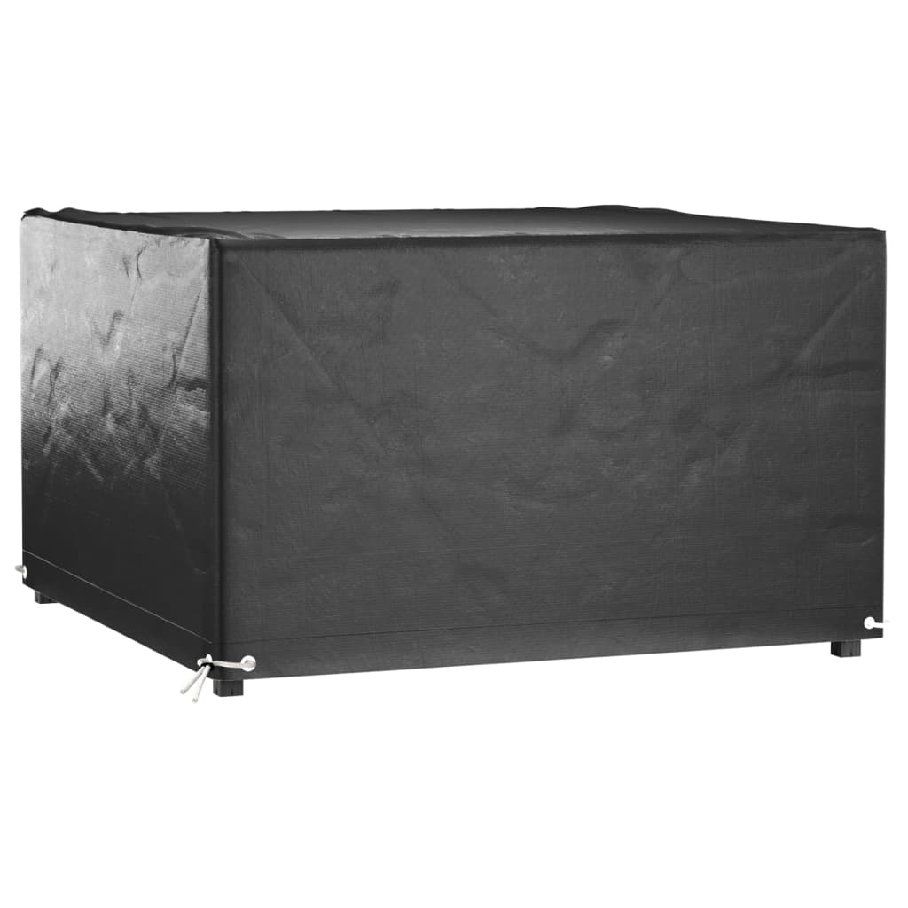 vidaXL Capas p/ mobília de jardim 2 pcs 8 ilhós 132x132x80 cm quadrado