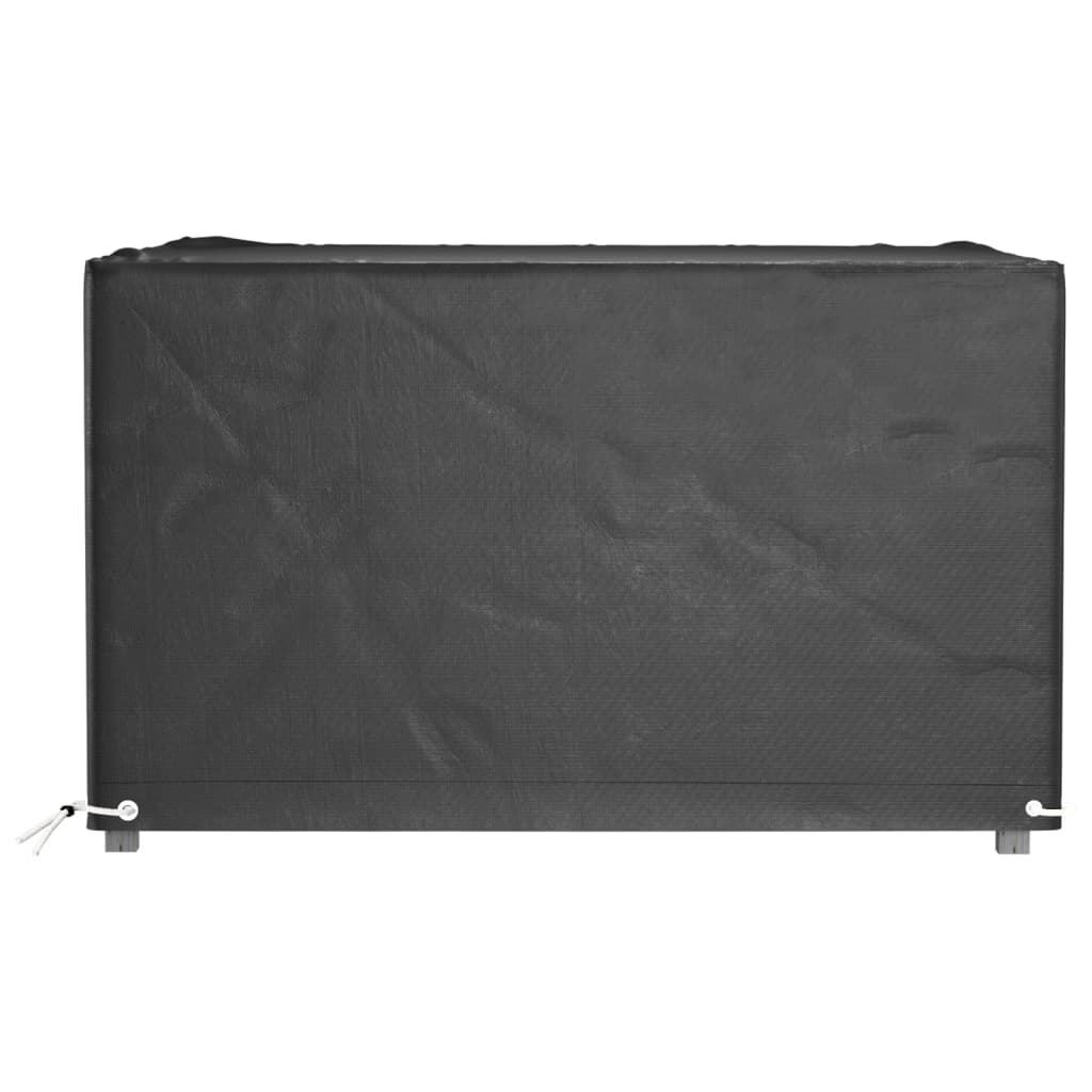 vidaXL Capas p/ mobília de jardim 2 pcs 8 ilhós 132x132x80 cm quadrado