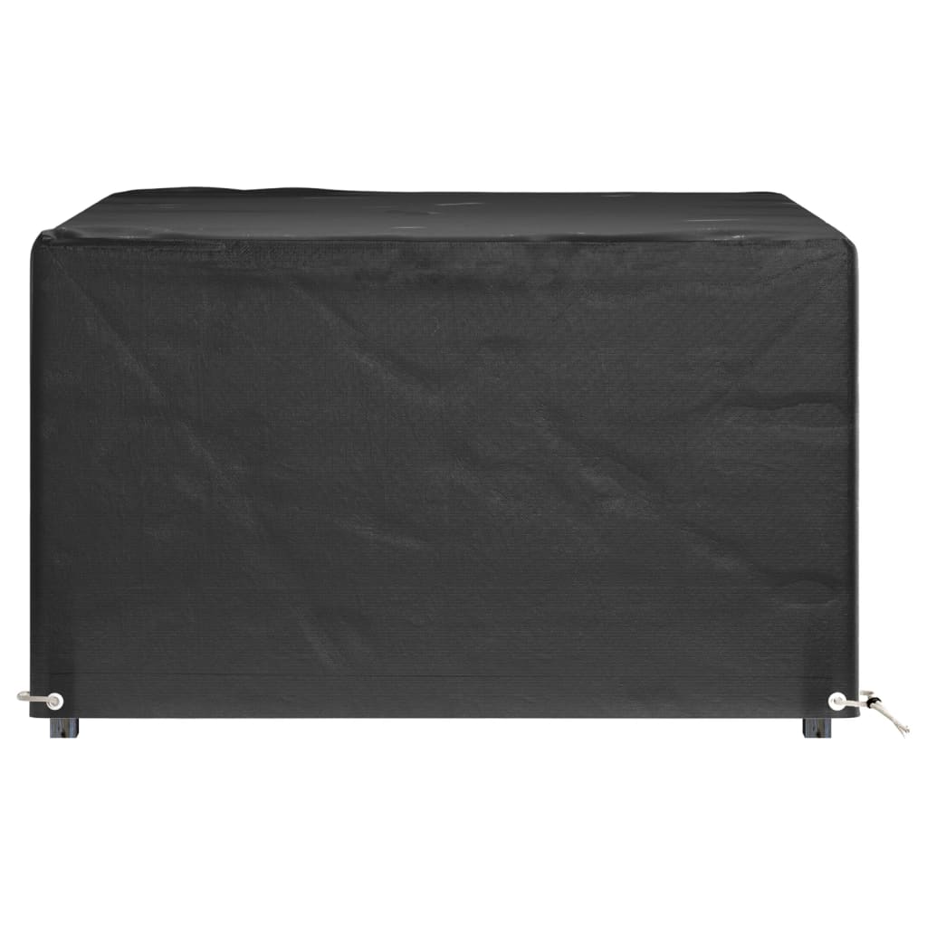 vidaXL Capas p/ mobília de jardim 2 pcs 8 ilhós 132x132x80 cm quadrado