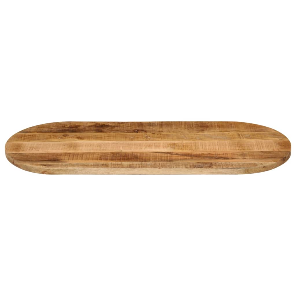 vidaXL Tampo de mesa oval 100x40x3,8cm madeira mangueira áspera maciça