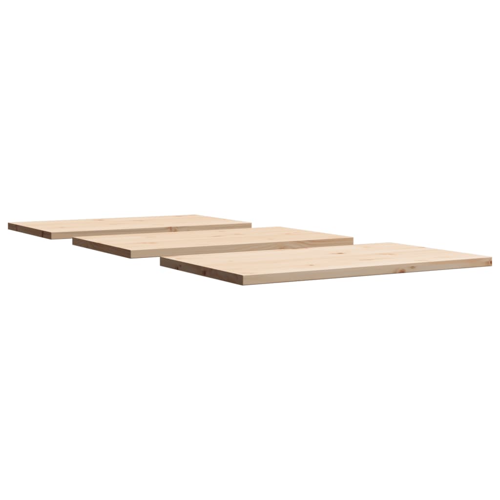 vidaXL Tampos de mesa retangulares 3 pcs 80x47x2,5 cm pinho maciço