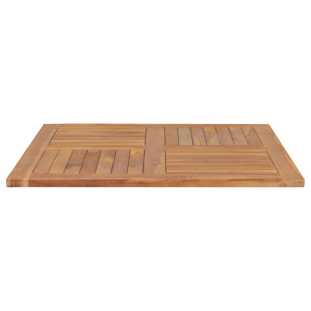 vidaXL Tampo de mesa quadrado 90x90x2,5 cm madeira de teca maciça