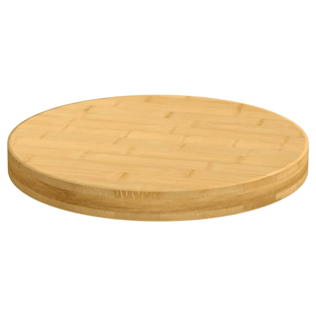 vidaXL Tampo de mesa Ø50x4 cm bambu