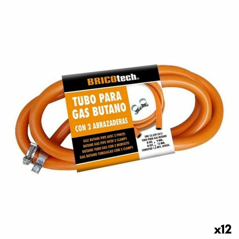 Bricotech|Tubo para Gás Butano Bricotech 8433774603146 (120 cm) 23 x 12 x 4 cm Bricotech|Tubo para Gás Butano Bricotech 8433774603146 (120 cm) 23 x 12 x 4 cm