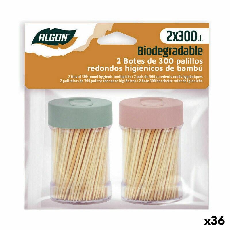 Algon|Palitos Dentais Algon Conjunto 600 Peças (36 Unidades) Algon|Palitos Dentais Algon Conjunto 600 Peças (36 Unidades)