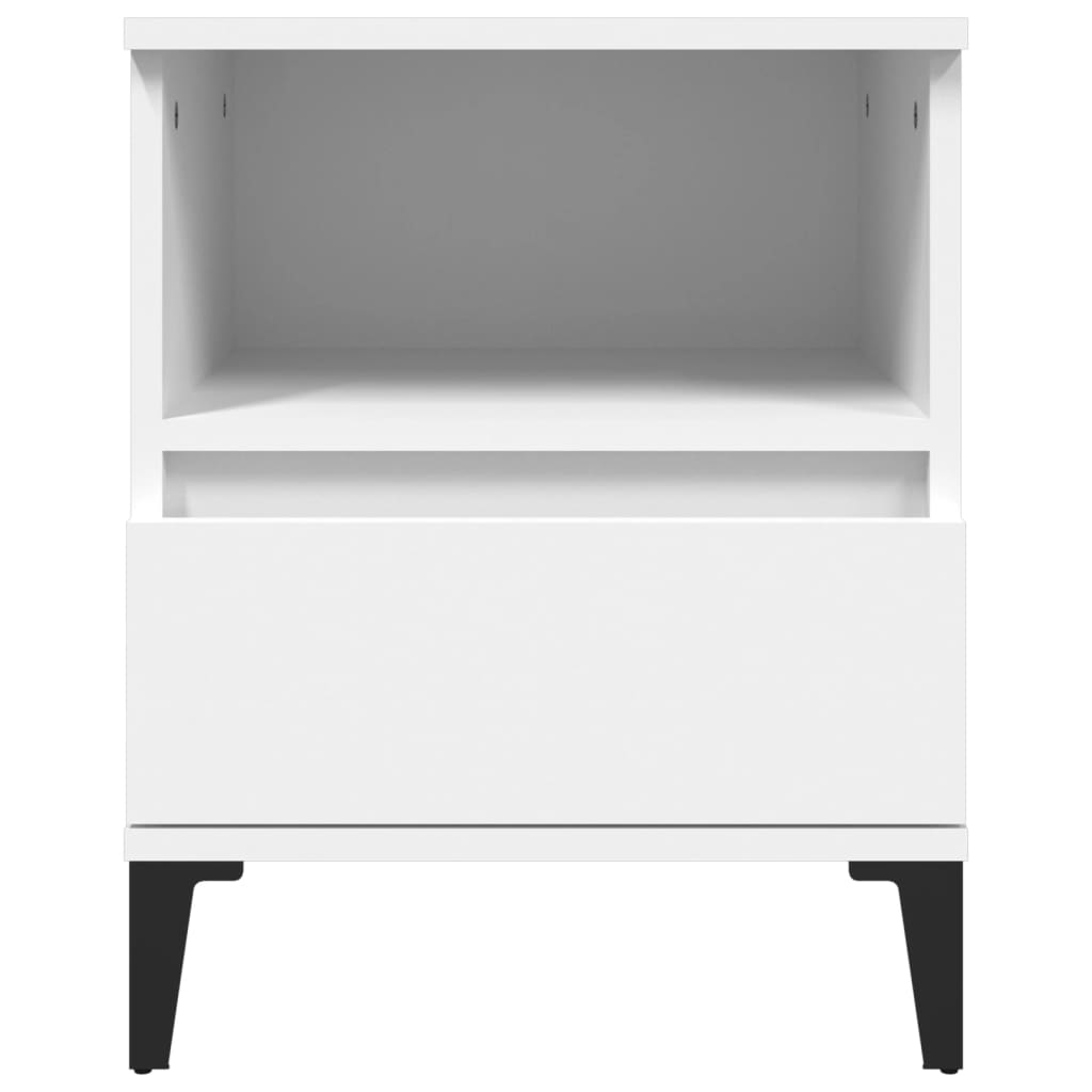 vidaXL Mesa de cabeceira 40x35x50 cm branco