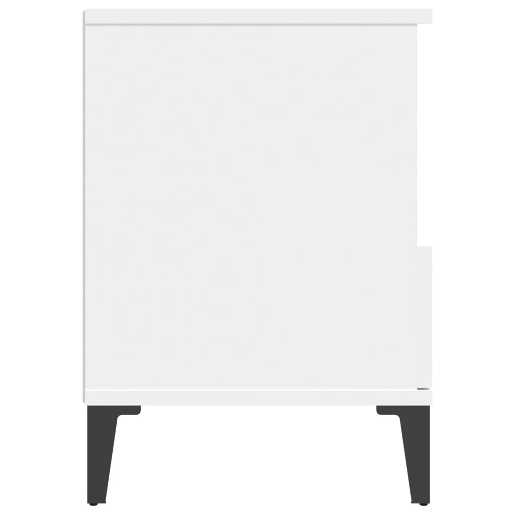 vidaXL Mesa de cabeceira 40x35x50 cm branco