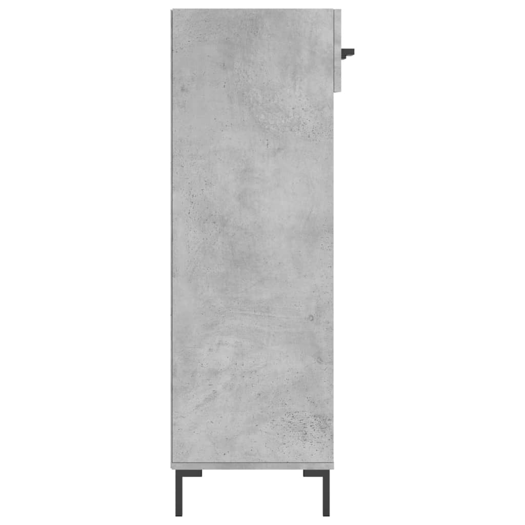 vidaXL Sapateira 60x35x105 cm derivados de madeira cinzento cimento