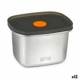 Bidasoa|Lancheira Hermética Bidasoa Theo 17 x 13 x 6 cm 550 ml Prateado Metal (6 Unidades)
