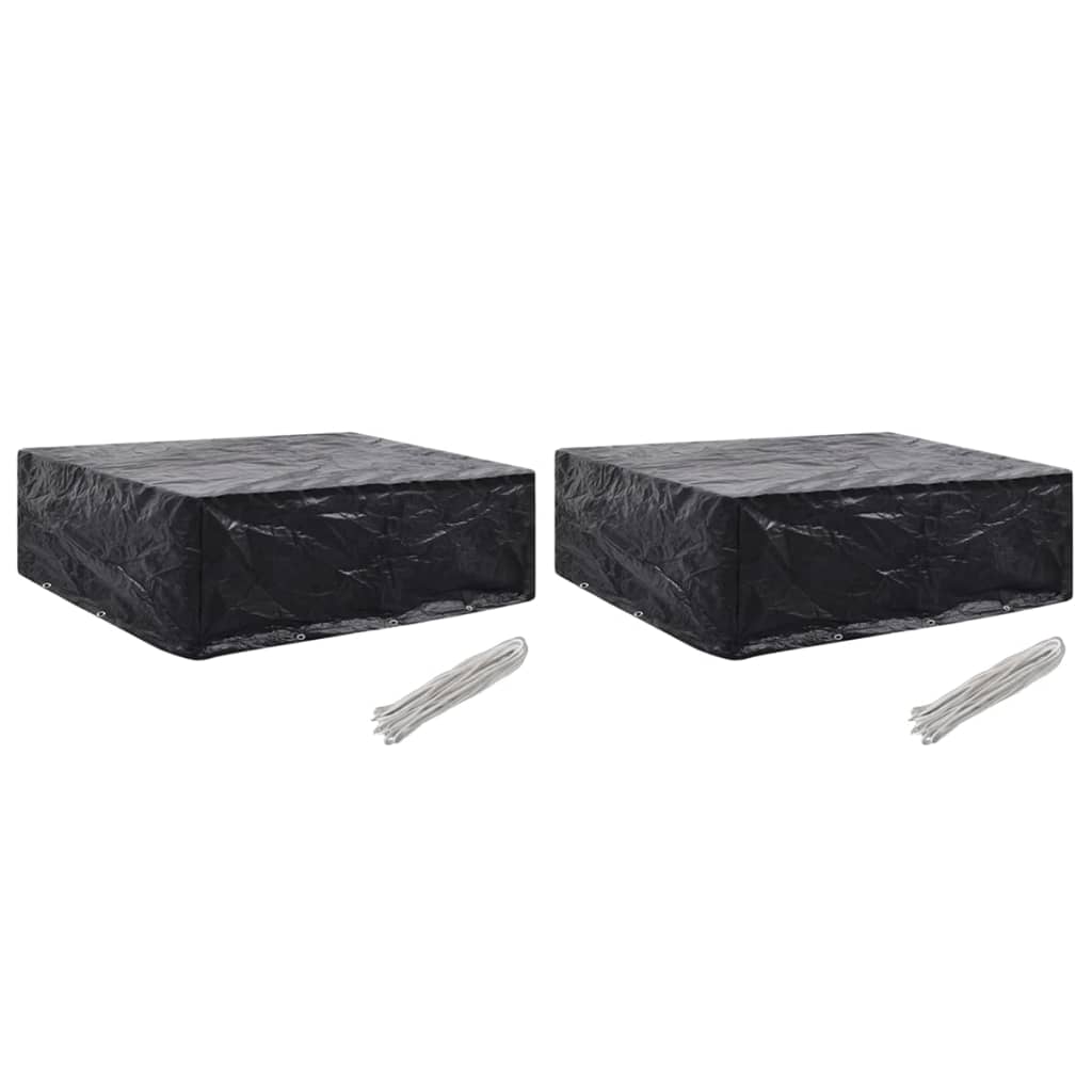 vidaXL Capas para mobiliário de jardim 2 pcs 8 ilhós 250x210x90 cm