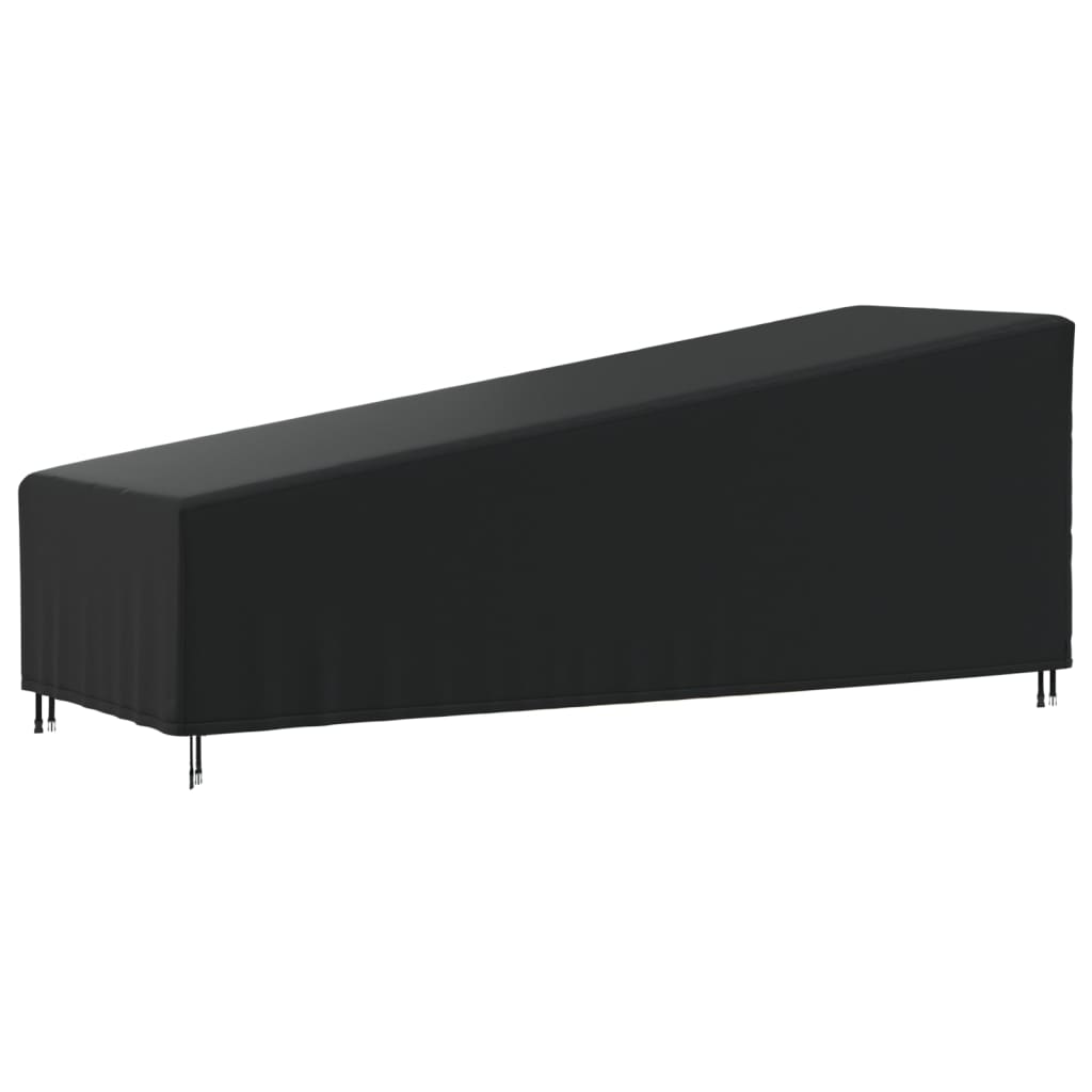 vidaXL Capa para espreguiçadeira 210x80x45/75 cm 420D oxford preto