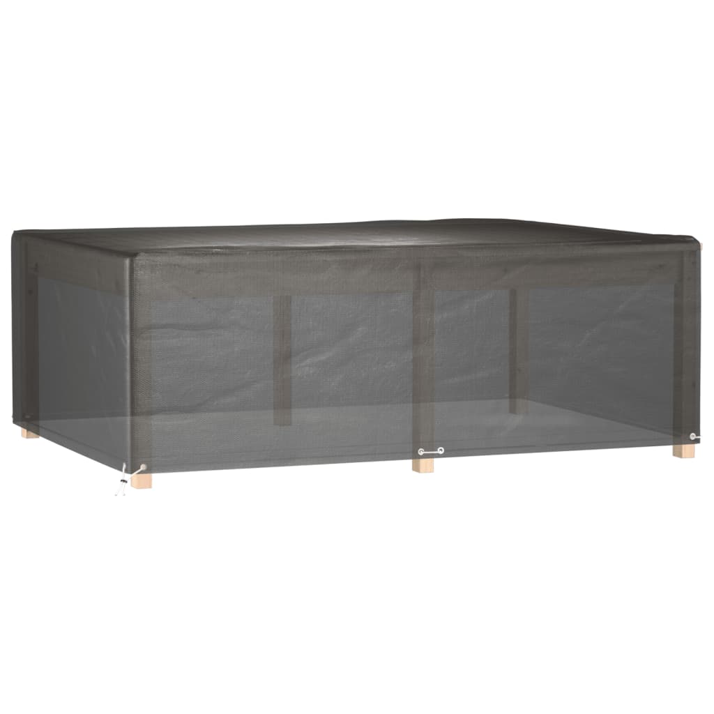 vidaXL Capas móveis de jardim 2 pcs 12 ilhós 230x165x80 cm retangular