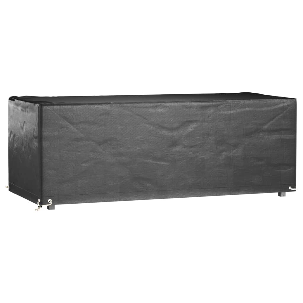 vidaXL Capas p/ mobília de jardim 2 pcs 8 ilhós 192x82x65cm retangular