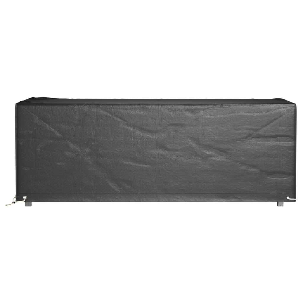 vidaXL Capas p/ mobília de jardim 2 pcs 8 ilhós 192x82x65cm retangular