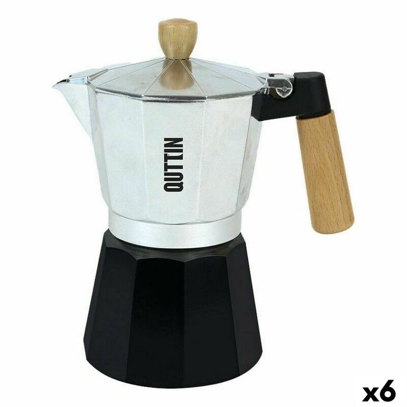Quttin|Cafeteira Italiana Quttin Madeira Alumínio 12 Kopjes (6 Unidades) Quttin|Cafeteira Italiana Quttin Madeira Alumínio 12 Kopjes (6 Unidades)