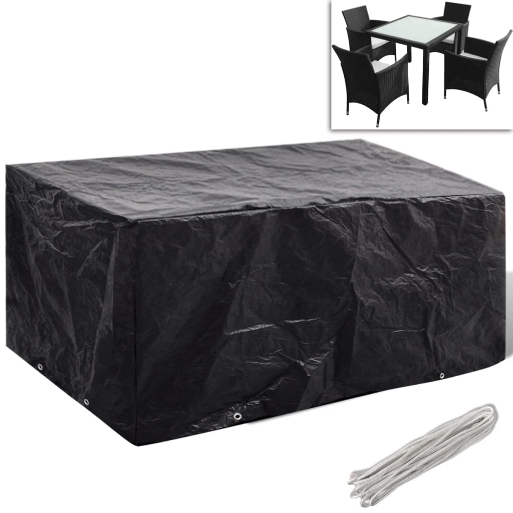 vidaXL Conjunto capas p/ mobiliário jardim 2 pcs 8 ilhós 180x140 cm