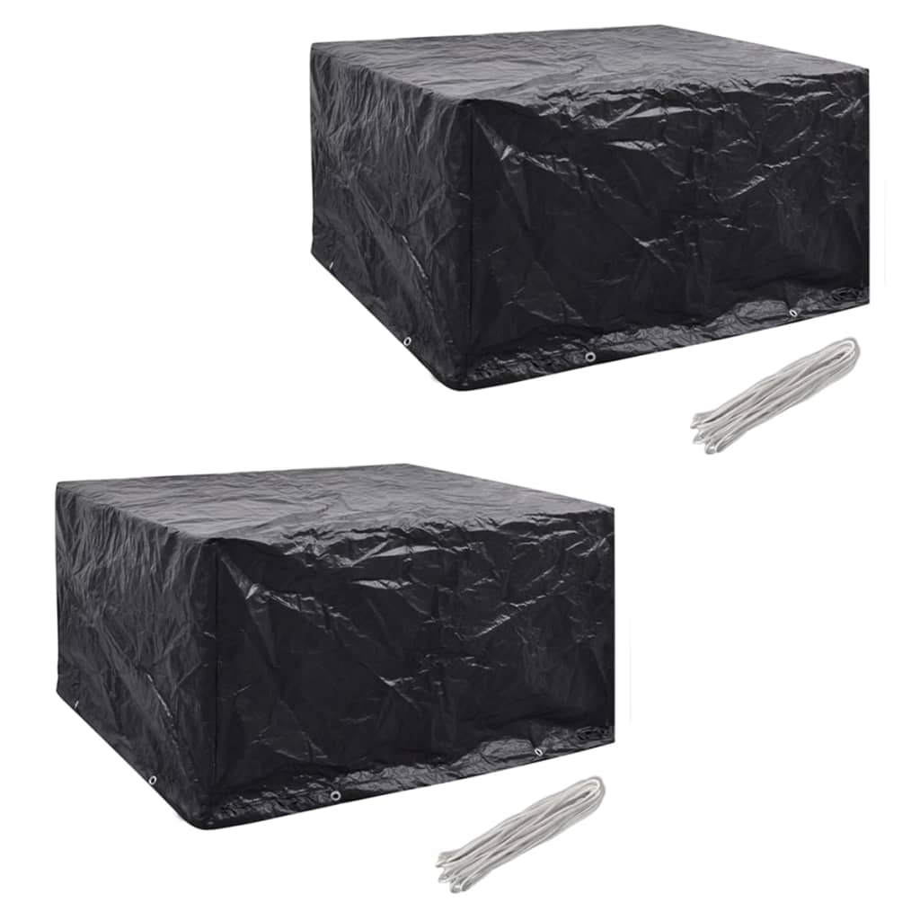 vidaXL Conjunto capas p/ mobiliário jardim 2 pcs 8 ilhós 172x113 cm