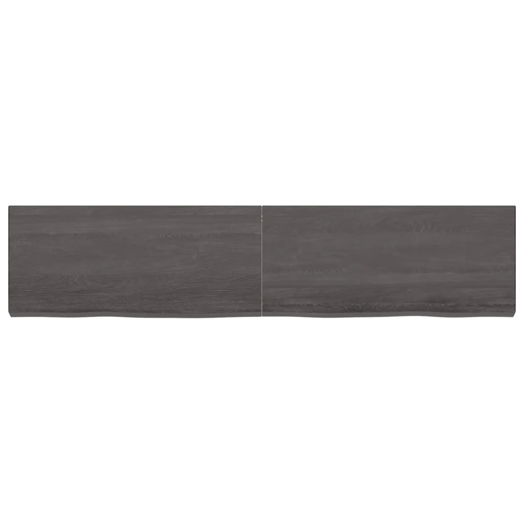 vidaXL Tampo de mesa 180x40x(2-6) cm carvalho tratado castanho-escuro