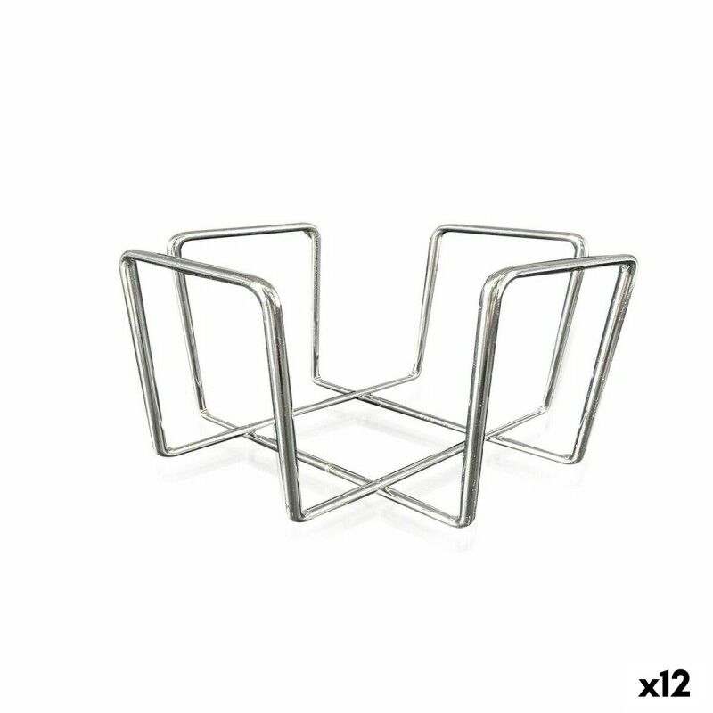 Quttin|Porta-guardanapos Quttin 17,5 x 17,5 x 9,5 cm (12 Unidades) Cromado Quttin|Porta-guardanapos Quttin 17,5 x 17,5 x 9,5 cm (12 Unidades) Cromado
