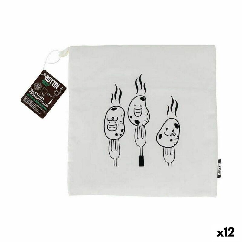 Quttin|Saco para cozer batatas Quttin 27,5 x 28,5 cm Microondas (12 Unidades)