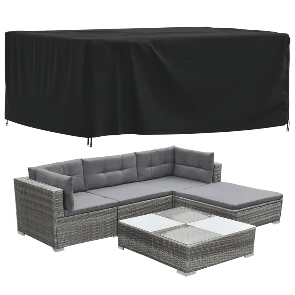 vidaXL Capas p/ mobília de jardim 2 pcs 200x165x80 cm 420D oxford