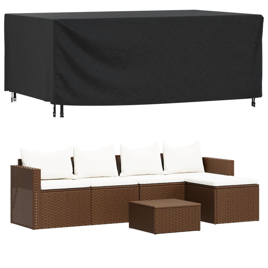 vidaXL Capa p/ mobiliário jardim 240x140x90 cm impermeável 420D preto