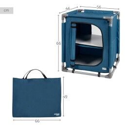 Aktive|Armário de campismo Aktive Azul Dobrável 56 x 66 x 46 cm 2 Unidades