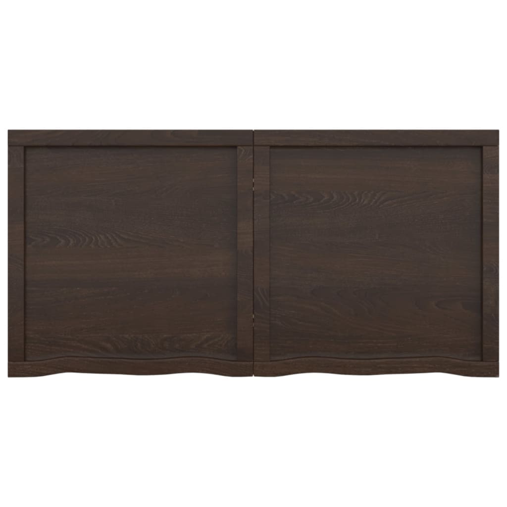 vidaXL Tampo de mesa 120x60x(2-6) cm carvalho tratado castanho-escuro