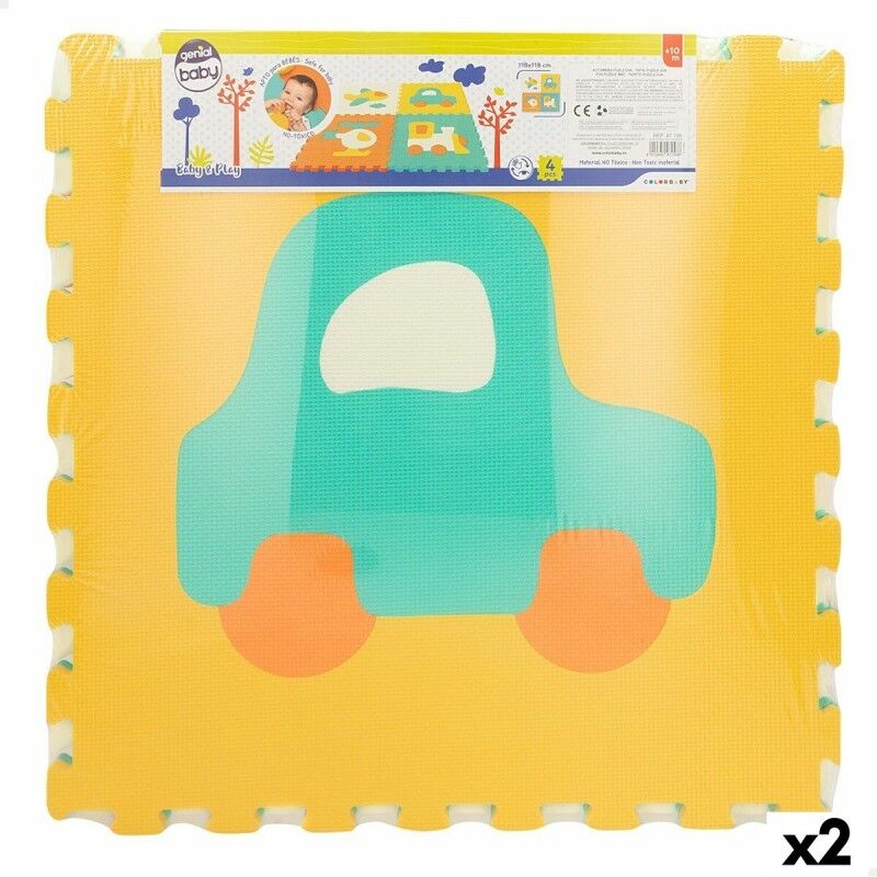 Colorbaby|Tapete Puzzle Colorbaby 4 Peças Veículos 118 x 118 cm EVA (2 Unidades)