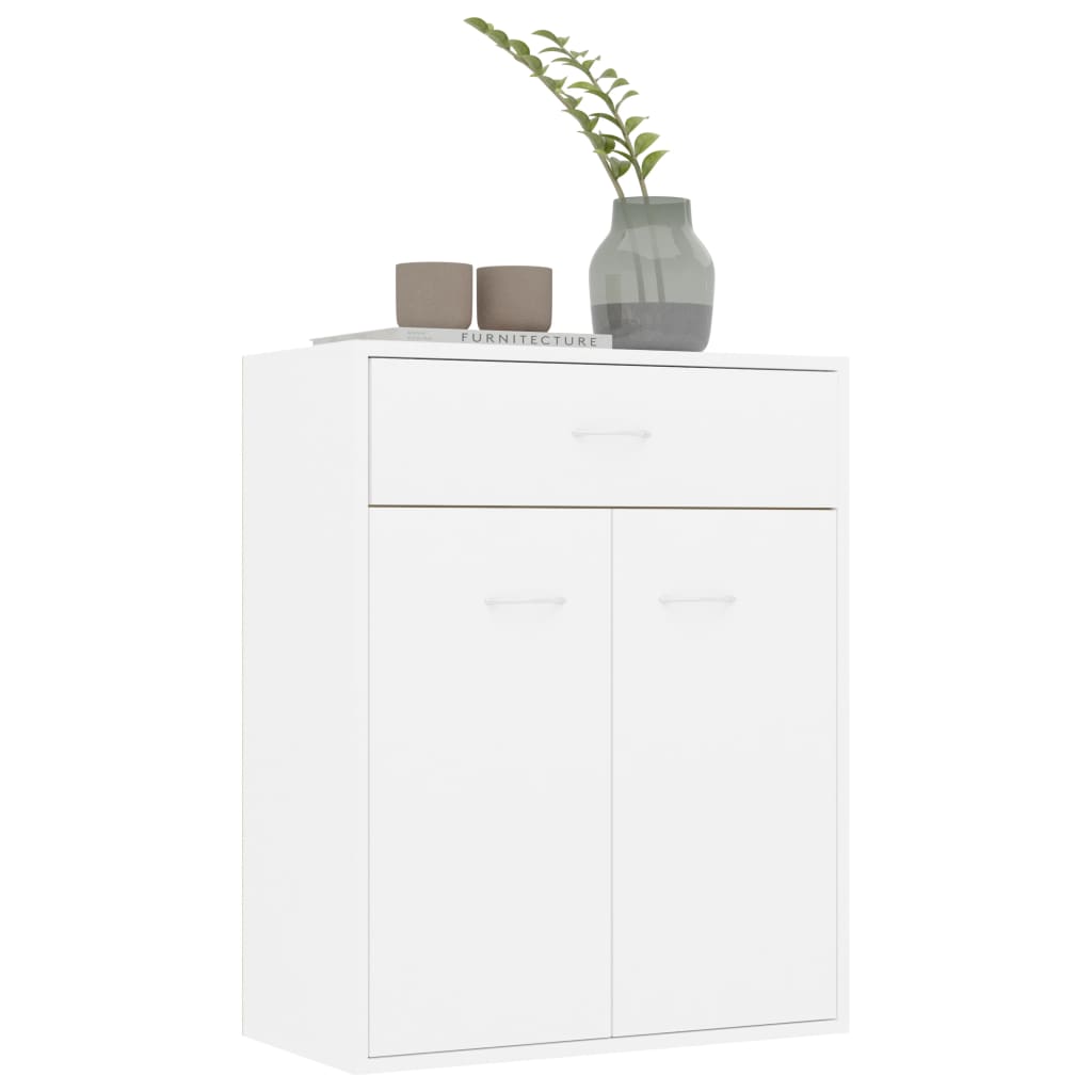 vidaXL Aparador 60x30x75 cm contraplacado branco