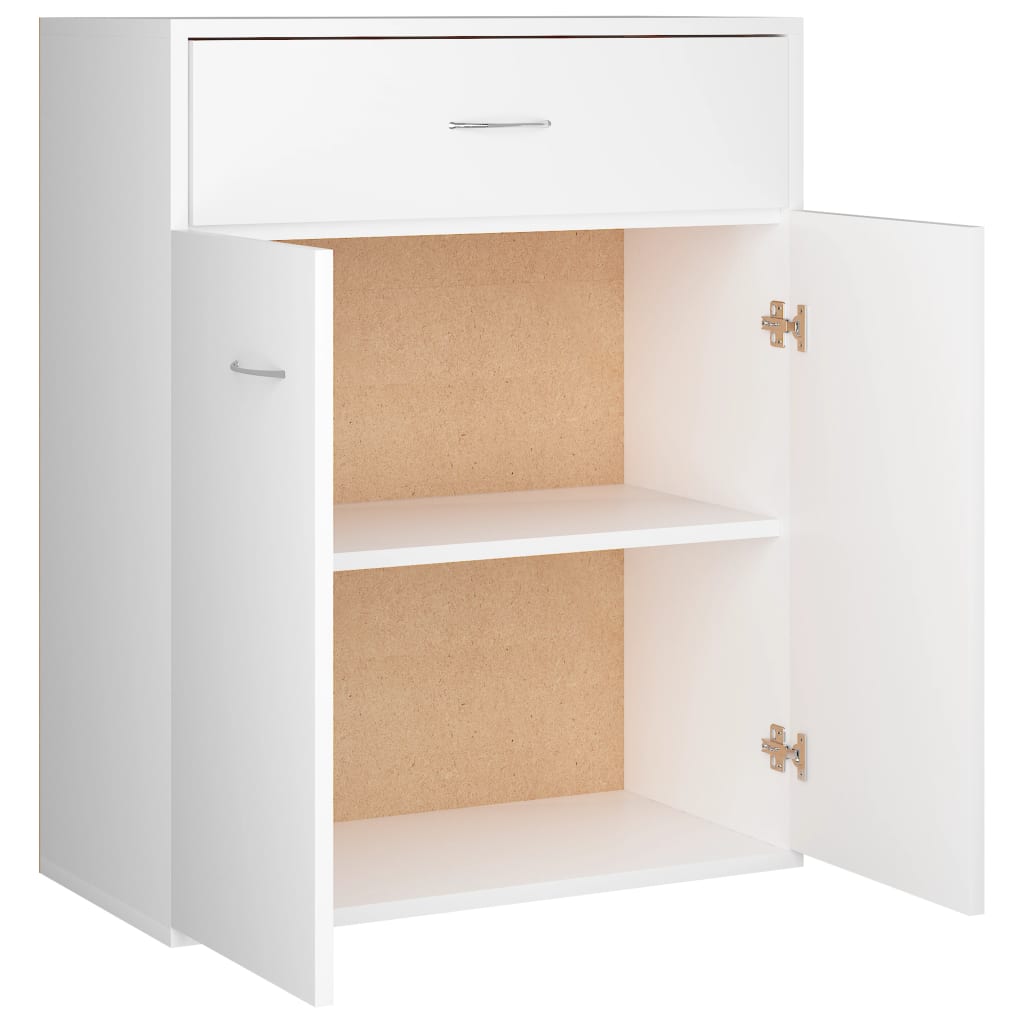 vidaXL Aparador 60x30x75 cm contraplacado branco