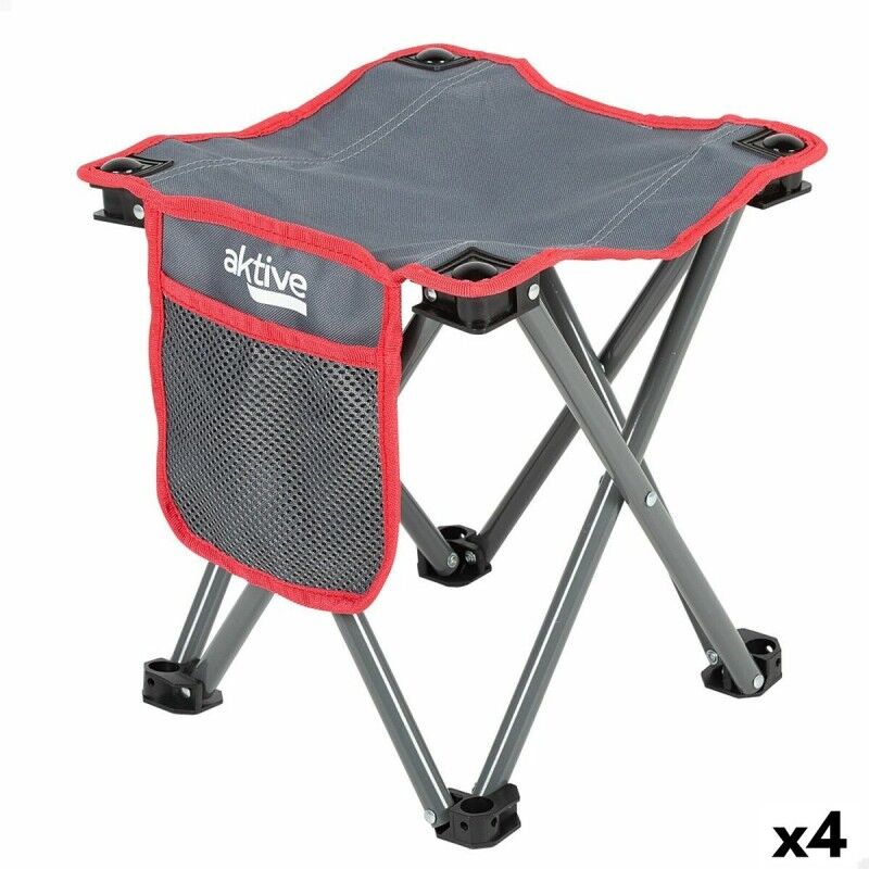 Aktive|Banqueta Aktive Dobrável Camping Cinzento 30 x 32 x 30 cm (4 Unidades) Aktive|Banqueta Aktive Dobrável Camping Cinzento 30 x 32 x 30 cm (4 Unidades)