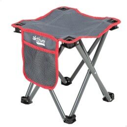 Aktive|Banqueta Aktive Dobrável Camping Cinzento 30 x 32 x 30 cm (4 Unidades)