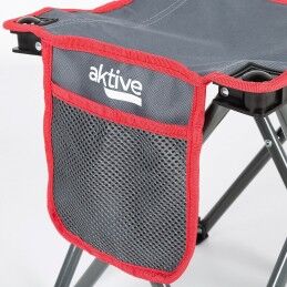 Aktive|Banqueta Aktive Dobrável Camping Cinzento 30 x 32 x 30 cm (4 Unidades)