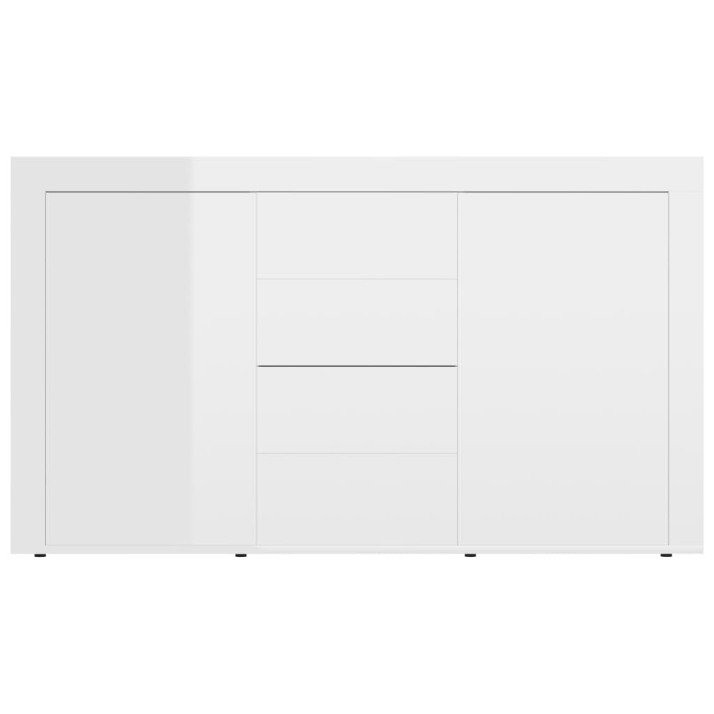 vidaXL Aparador em contraplacado 120x36x69 cm branco brilhante